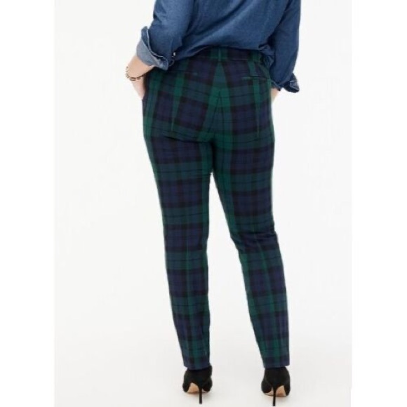 J Crew Woman\'s Full Length Ruby Pants in Classic Blackwatch Plaid, Size 12P, NWT